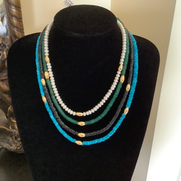 Affinity Gems Multi-Layer Beaded Necklace, Gold-tone Over Sterling Silver - Picture 5 of 16